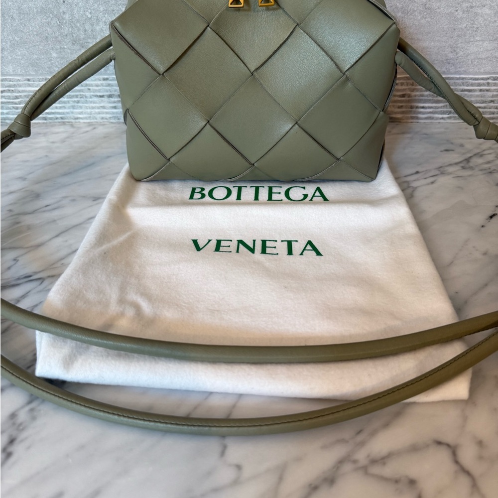 Bottega Veneta Green Intrecciato Shoulder Bag